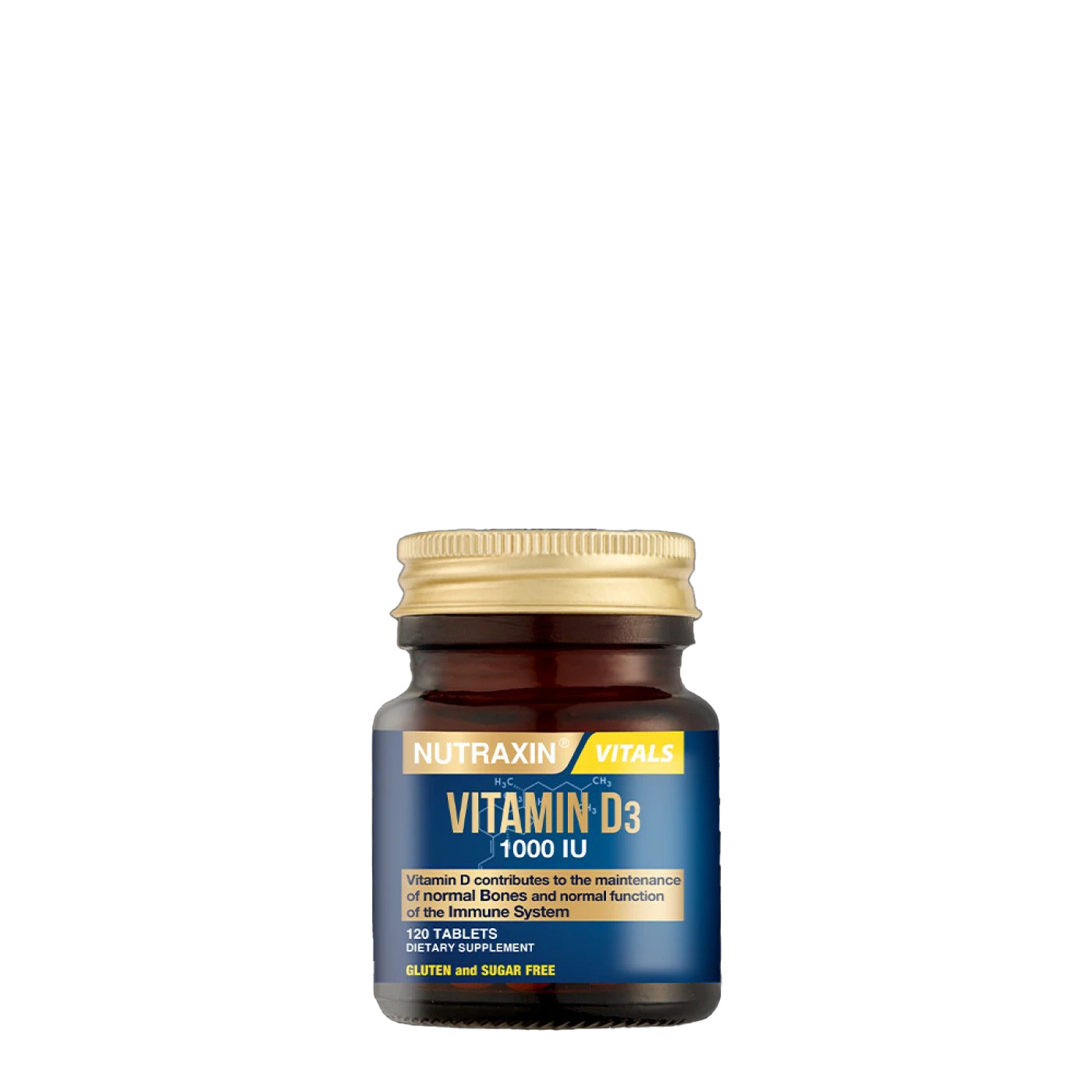 Nutraxin Vitals D3 Vitamin Cholecalciferol 1000Iu 25Mcg 120S