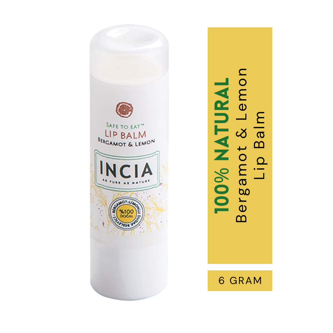 INCIA Natural Bergamot & Lemon Lip Balm - 6g