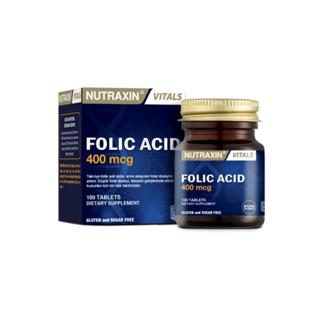 Nutraxin Vitals Folic Acid 400Mcg 100 Tabs