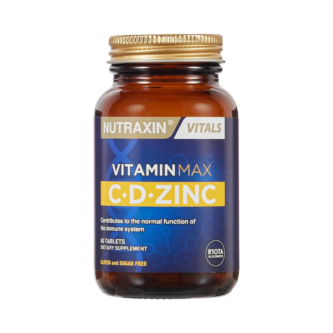 Nutraxin Vitals Vitamin Max C+D+Zinc 60 Tabs