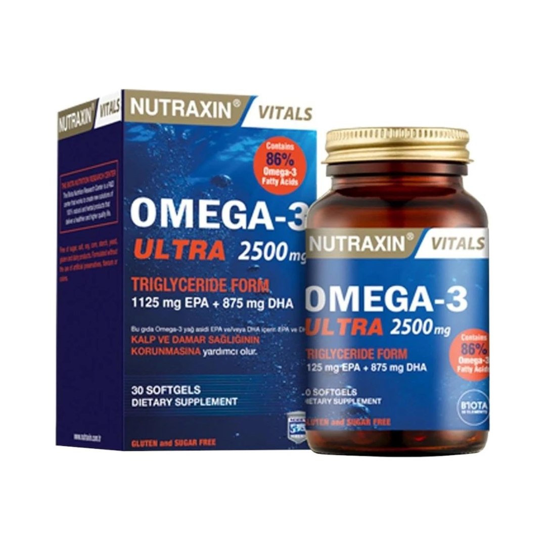 Nutraxin Vitals Omega -3 Ultra 2500Mg 30 Softgels