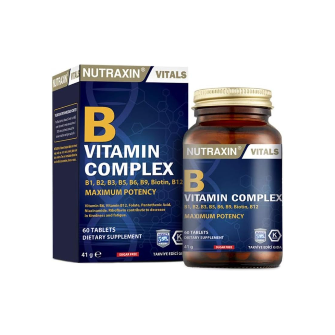 Nutraxin, Vitals, Vitamin B Complex, 60 Tablets