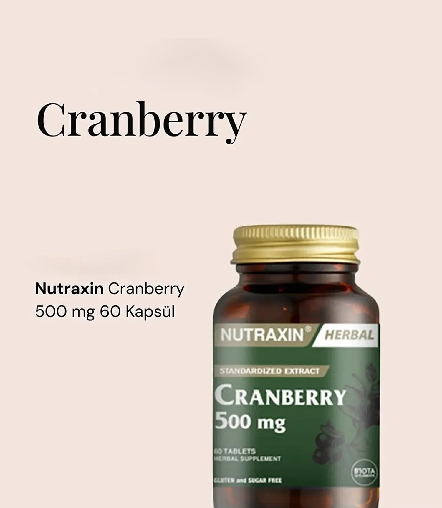 Nutraxin Herbal Cranberry 500 mg 60 Tablet