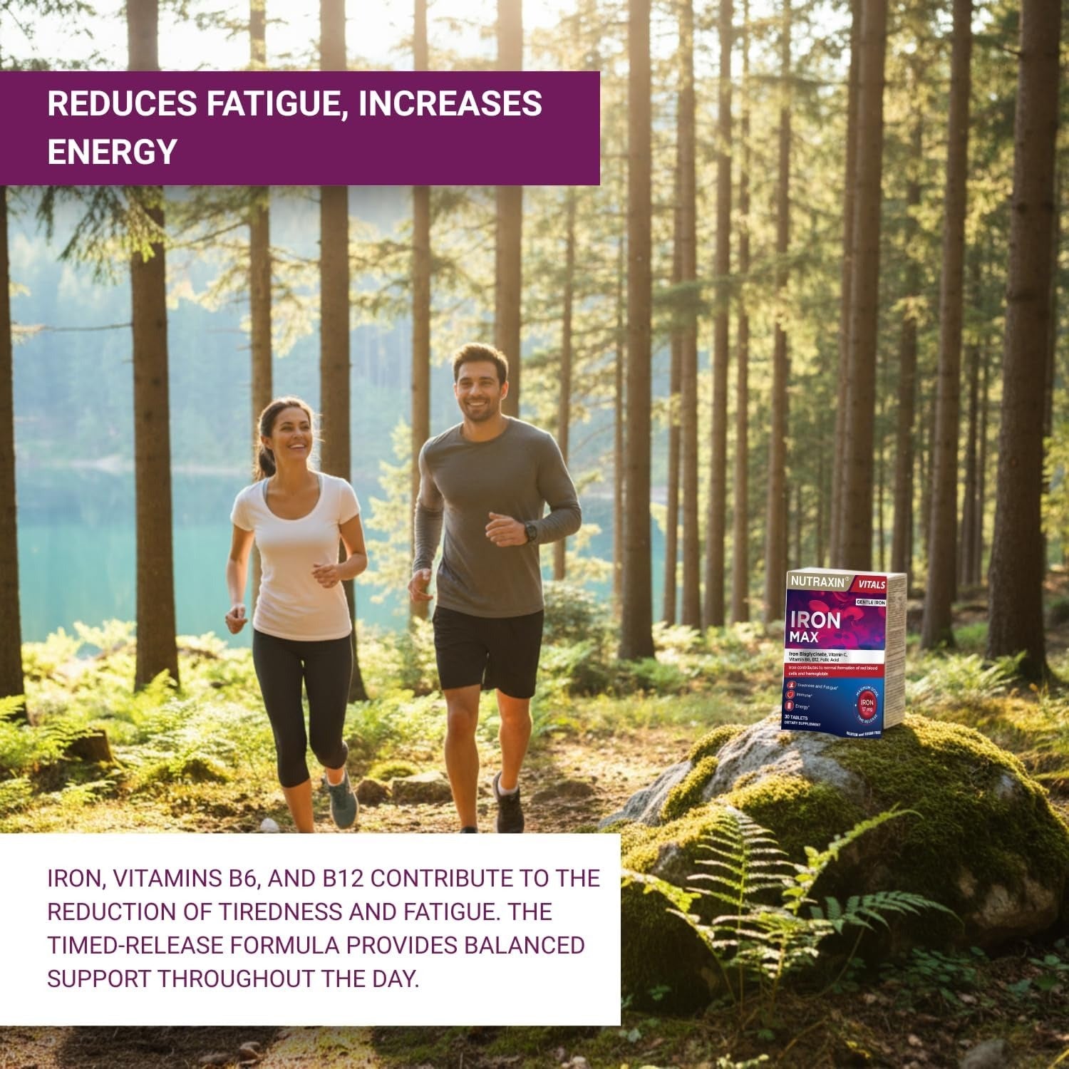 NUTRAXIN IRON MAX VITC,B6,B12,FOILC ACID 3O Tablets