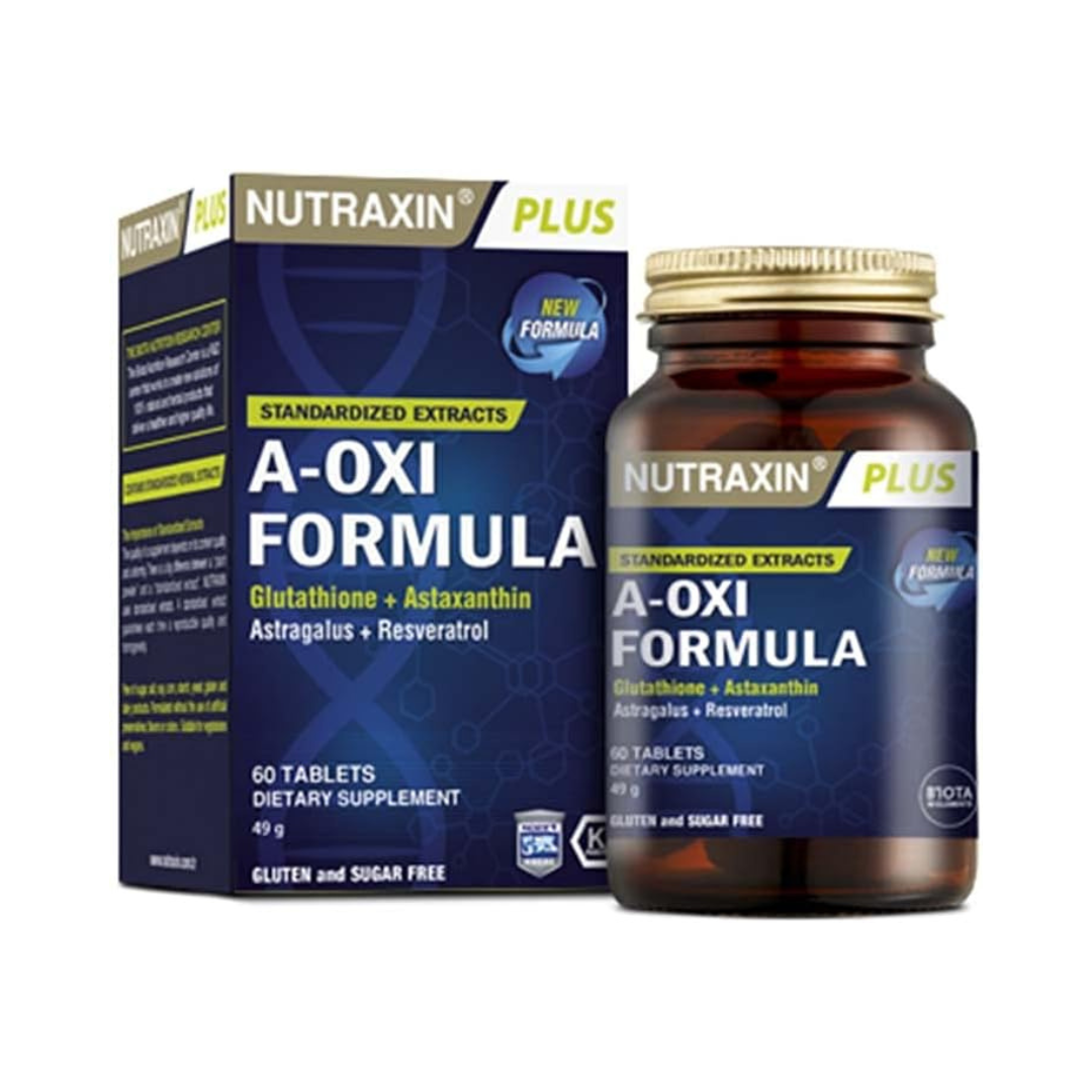 NUTRAXIN A-OXI FORMULA GLUTATHIONE + RESERVATROL 60 TABLETS