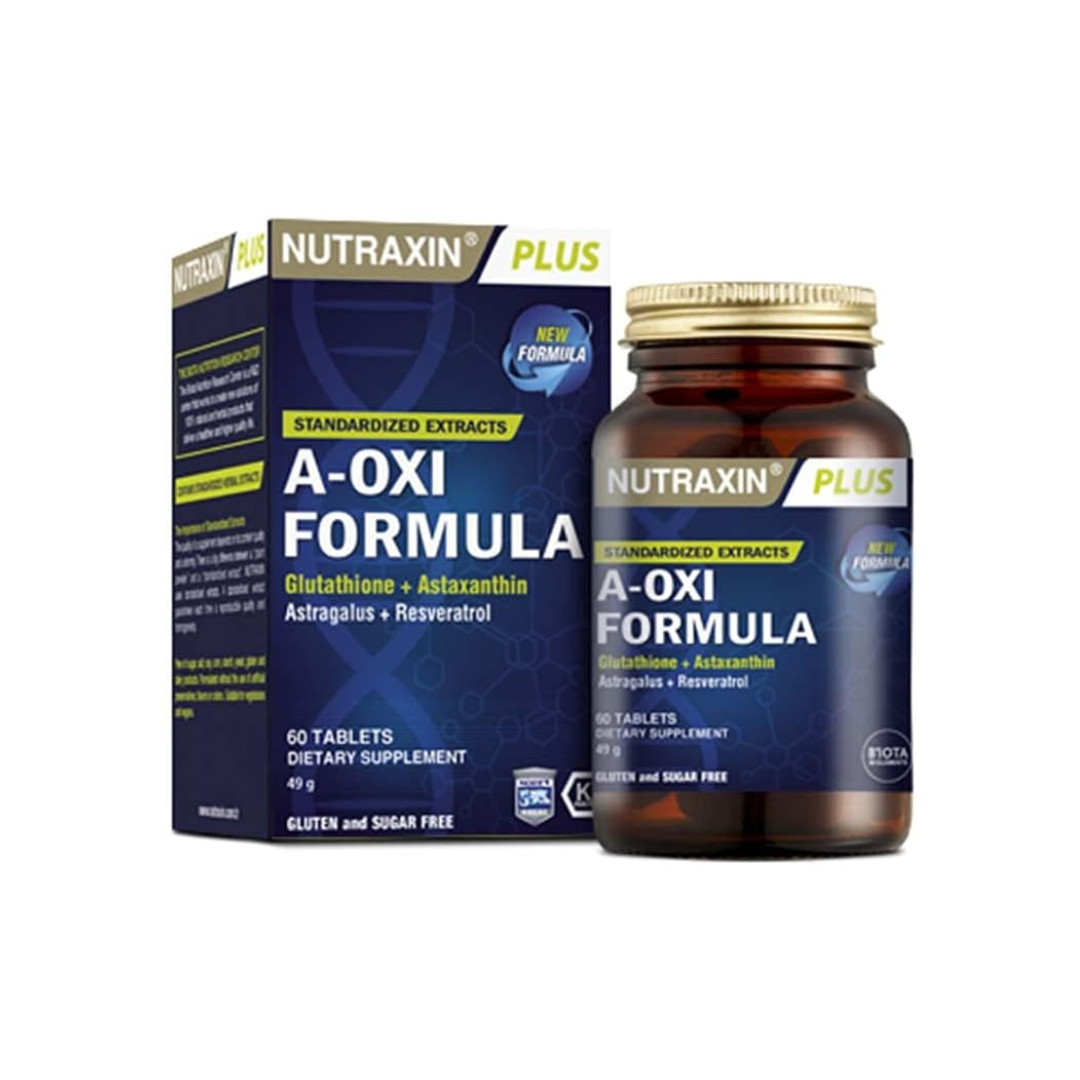 NUTRAXIN A-OXI FORMULA GLUTATHIONE + RESERVATROL 60 TABLETS