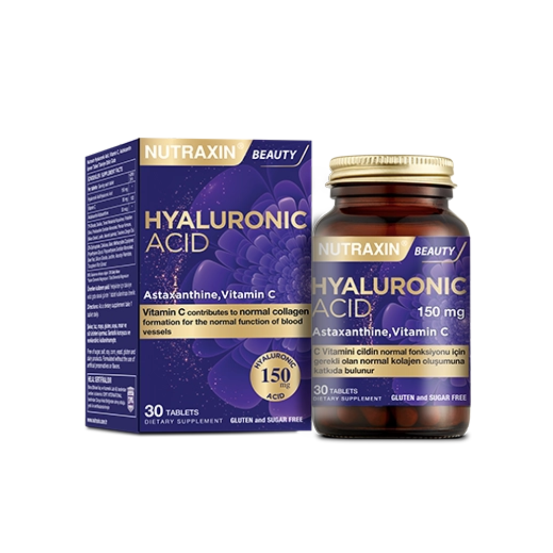 NUTRAXIN HYALURONIC ACID ASTAXASTHINE, VITAMIN C 30 Tablets